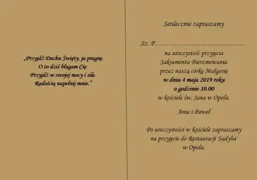 Zdjęcie Czy na bierzmowanie zaprasza się gości i kogo warto zaprosić?