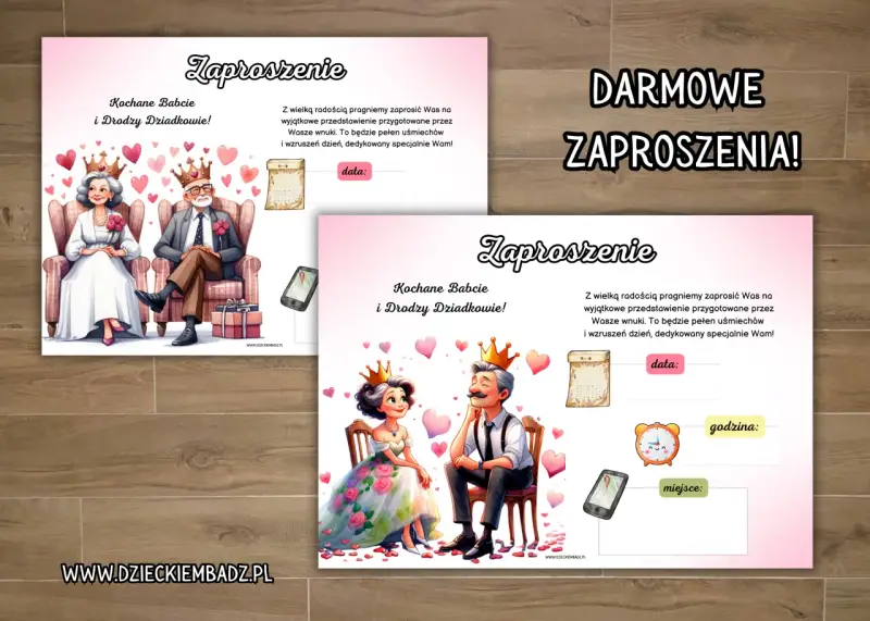 Darmowe zaproszenia na wyjątkowe przedstawienie przygotowane przez Wasze wnuki. Dowiedz się, jak wypisać zaproszenie z jednym dzieckiem, by zaprosić Babcię i Dziadka!